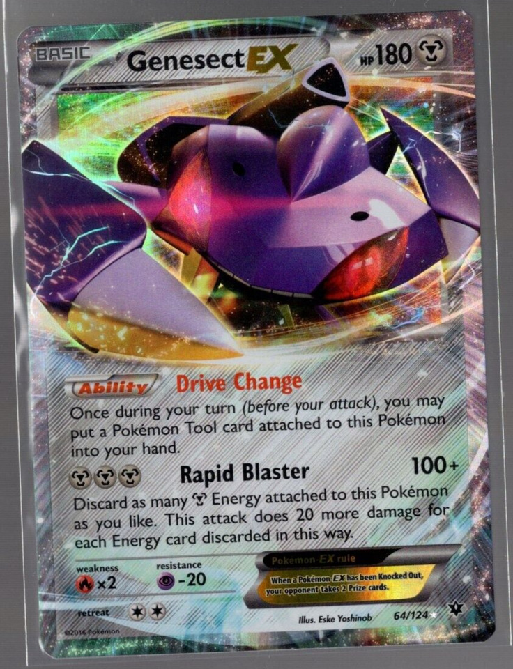  Pokemon - Genesect-EX (64/124) - XY Fates Collide - Holo : Toys  & Games