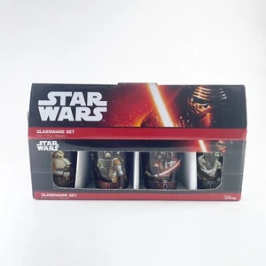 Star Wars Glassware Set of 4 / 1.5 oz Shot Glasses Fett, Yoda, Vader, Trooper - Picture 1 of 16