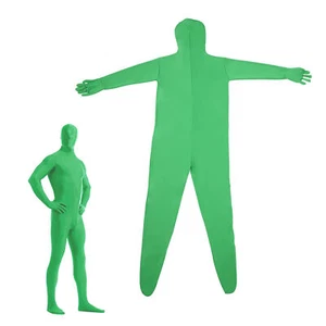 Full Body Costume Photography Chromakey Green Suit Stretch L6M3 - Picture 1 of 6