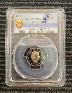 Switzerland 10 Rap 1987 B PCGS PR69DCAM - Picture 1 of 2