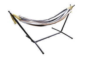 Ross James 100% Double Cotton Hammock with Heavy Duty Metal Stand - Picture 1 of 41