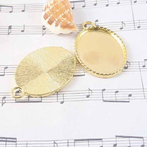 Settins de cabujón/marco de fotos 36x28 mm G1429 tono dorado 5 piezas Foto 1 de 1