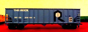 Life Like HO Scale Rock island Blue Open Top 3 Bay Hopper Rock 510000 - Picture 1 of 4