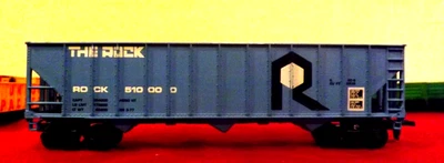 Life Like HO Scale Rock island Blue Open Top 3 Bay Hopper Rock 510000 - Image 1 of 4