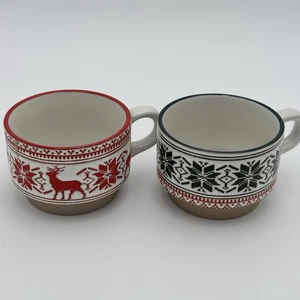 Taza de café Hearth and Hand Magnolia Navidad gres copo de nieve - Imagen 1 de 7