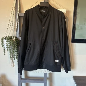 Five Four Men’s Black Button Up Bomber Jacket Size XL - Picture 1 of 4