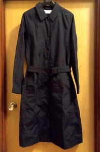 Uniqlo Lemaire Black A-Line Raincoat M Waterproof Coat with Belt - Picture 1 of 7