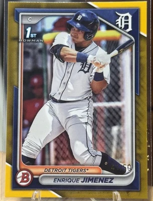 2024 Bowman 1st Enrique Jimenez BP-31 yellow /50 Minnesota Twins   - Image 1 of 2