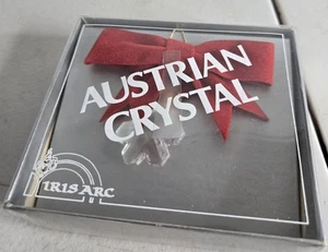 Austrian Crystal Ornament with Red Bow in Box - Picture 1 of 4