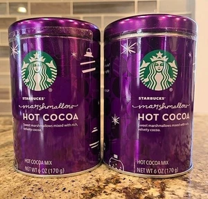 NEU Starbucks Hot Cocoa Mix - Marshmallow - zwei 6 Unzen Dosen VERSIEGELT - Bild 1 von 1