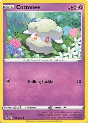 Cottonee Common Normal SWSH04: Vivid Voltage 075/185 NM - Image 1 of 2