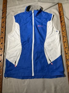 Sugoi Cycling Vest Womens Medium Blue White Versa Jacket Lightweight Full Zip - Picture 1 of 15
