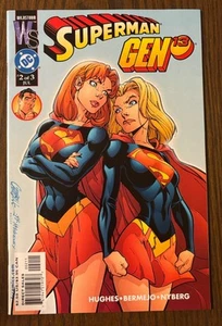 SUPERMAN/GEN 13 #2 DC 2000 COVER B J SCOTT CAMPBELL VARIANTE HTF QUASI NUOVO FOTO - Foto 1 di 3
