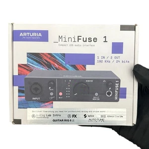 Arturia MiniFuse 1 USB Audio Interface 1 In 2 Out 192kHz 24-Bit New Sealed BLACK - Picture 1 of 5