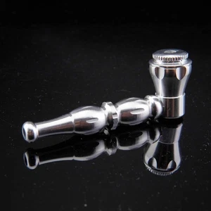 Aluminium Metall Silber Massiv Wunder Rauchen Metallpfeifen 3 Zoll - US-Verkäufer - Bild 1 von 4