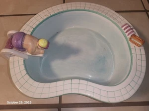 Vintage Chip und Dip Schüssel Schwimmbad Party Whirlpool Keramik Set Lotus 1995 EUC - Bild 1 von 7