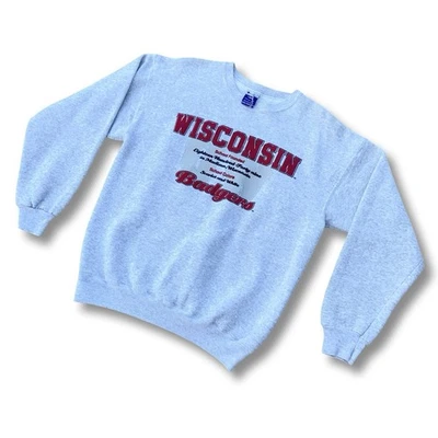 Vintage 90s Champion Womens Sz Large Sweatshirt University of Wisconsin Badgers - Image 1 of 4