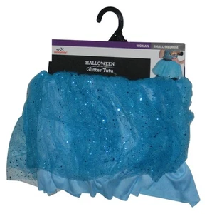 Halloween Teal Blue Sparkle Glitter Tutu Skirt Dress - (Size Woman's Small/Mediu - Picture 1 of 3