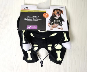 Costume Halloween Cane Scheletro Glow in the Dark per Animali Domestici Taglia Media Set 2 Pezzi Nuovo - Foto 1 di 6
