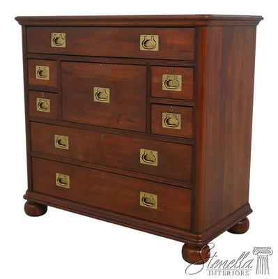 70135: HENREDON Registry Cherry Campaign Style 8 Drawer Dresser - Image 1 of 4