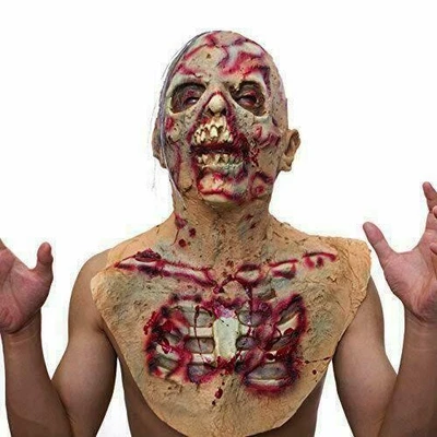 Halloween Creepy Bloody Skull Zombies Masks Full Head Masquerade Props Latex - Image 1 of 4