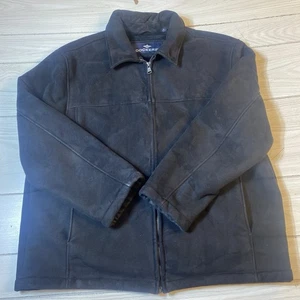 Dockers Suede Black Bomber Jacket size XL Men’s W/flaws Read… - Picture 1 of 7