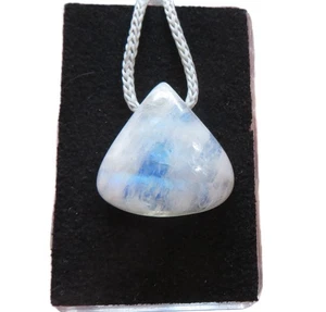 Mondstein blau Cabochon Anhänger quer gebohrt Nr. 4414 - Bild 1 von 1