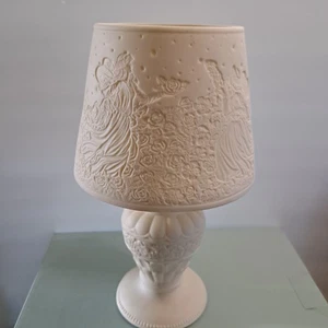 Candelabro Ángel Lámpara Bisque Por Partylite 11"" Alto Con Caja - Imagen 1 de 12