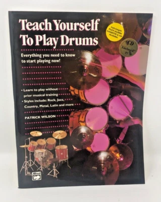 Alfred's Teach Yourself to Play Drums By Patrick Wilson Includes CD - Image 1 of 2