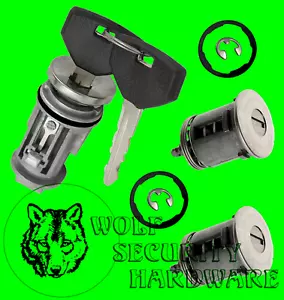 Chrysler Dodge Ignition Key Switch Cylinder & Door Lock Set 2 Keys - Foto 1 di 2