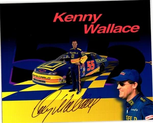 Kenny Wallace Autographed Promo Sheet 8x10. Square D Racing #55. G38 - Picture 1 of 2