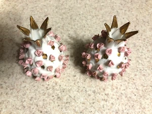 Juego de colección de agitadores de sal y pimienta oro dorado rosas rosa 3D. - Imagen 1 de 12