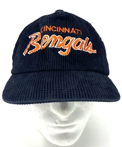 Vintage 90s Cincinnati Bengals Corduroy Snapback Hat Sports Specialities - Picture 1 of 15
