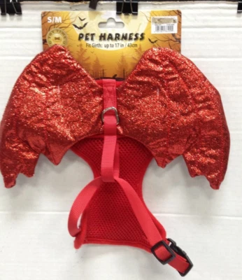 Juguete Tiempo Perro Halloween Mascota Demonio Alas Diablo Disfraz Cachorro Ropa Conjunto S/M Foto 1 de 4