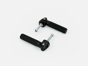Air-Cooled Triumph All Alloy Footrests with fold/lock mechanism - Black - Picture 1 of 2