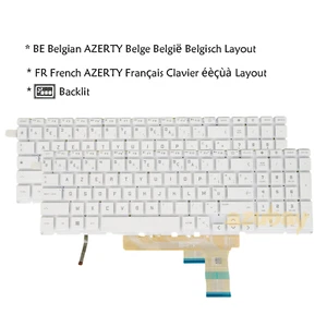 Teclado francés belga para HP Victus Gaming 15-fa 15-fb 16-d 16-e retroiluminado blanco - Imagen 1 de 6