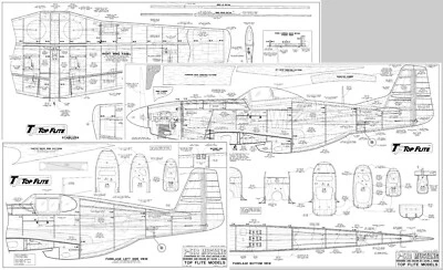Top Flite P-51B Mustang Gold Special Edition 60 size plan set - Image 1 of 2