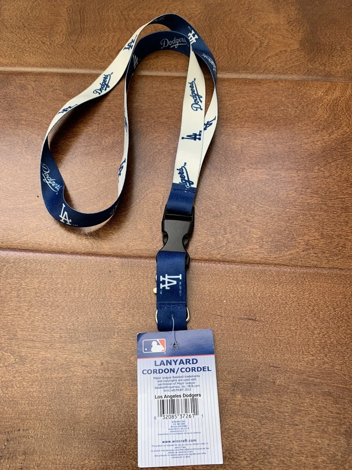 Los Angeles Dodgers 22" Detachable Team Logo Colors Quality Lanyard Keychain NWT - Image 1 of 1