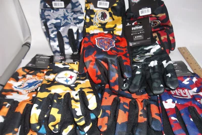 U Pick 1 NFL Forever GLOVES Team Color Camo Logo Tailgate Party Adult Sz hunting - Image 1 of 4