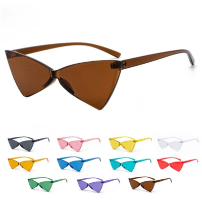 Gafas de sol retro vintage triangulares sin montura clásicas de moda elegantes UV400 Foto 1 de 4