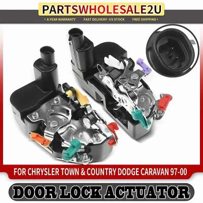 2x Front Left & Right Door Lock Actuator Motor for Chrysler Town & Country Dodge - Image 1 of 4