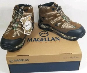 New Magellan Mens 9 M Waterproof Boots Leather & Fabric Camo Hunting Winter Snow - Picture 1 of 10