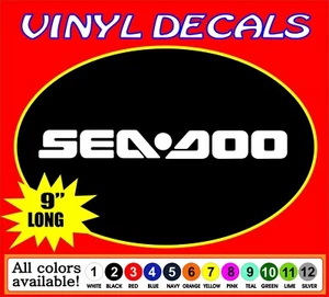 One Pair SEADOO car Truck JetSki Waverunner PWC window vinyl sticker decal 9" - Picture 1 of 1