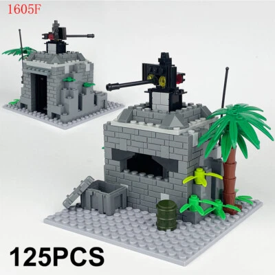 MOC Military PDF Paper Instructions Turret Bunker Post Mini Army Figures Set DIY - Image 1 of 4