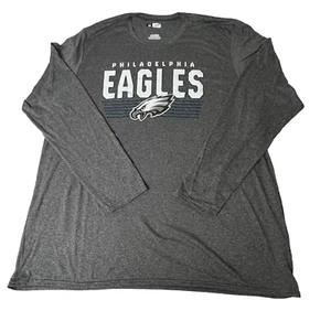 NFL Team Apparel Philadelphia Eagles Men's Grey Crew Neck long Sleeve Size 2XL - Picture 1 of 5