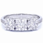 Anello Trilogy Multipietra Oro Bianco con Diamanti Davite & Delucchi - AA0309...