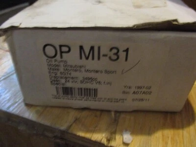 Engine Oil Pump 1995-2004 Mitsubishi Montero Sport 3.0L 3.5L 6G72 6G74 OPMI31 - Image 1 of 4