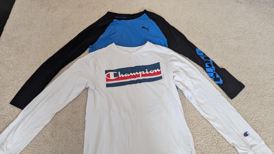 niño conjunto de camisas manga larga talla 10/12 puma y campeón  Foto 1 de 1