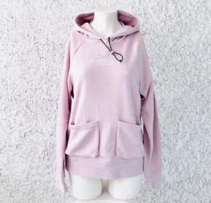 NIKE FELPA CON CAPPUCCIO ROSA LILLA SWOOSH XS DONNA - Foto 1 di 5