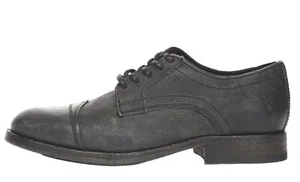 FRYE Mens Dark Gray Leather Lace Up Almond Cap Toe Oxfords Shoes Size 7.5 D - Picture 1 of 6